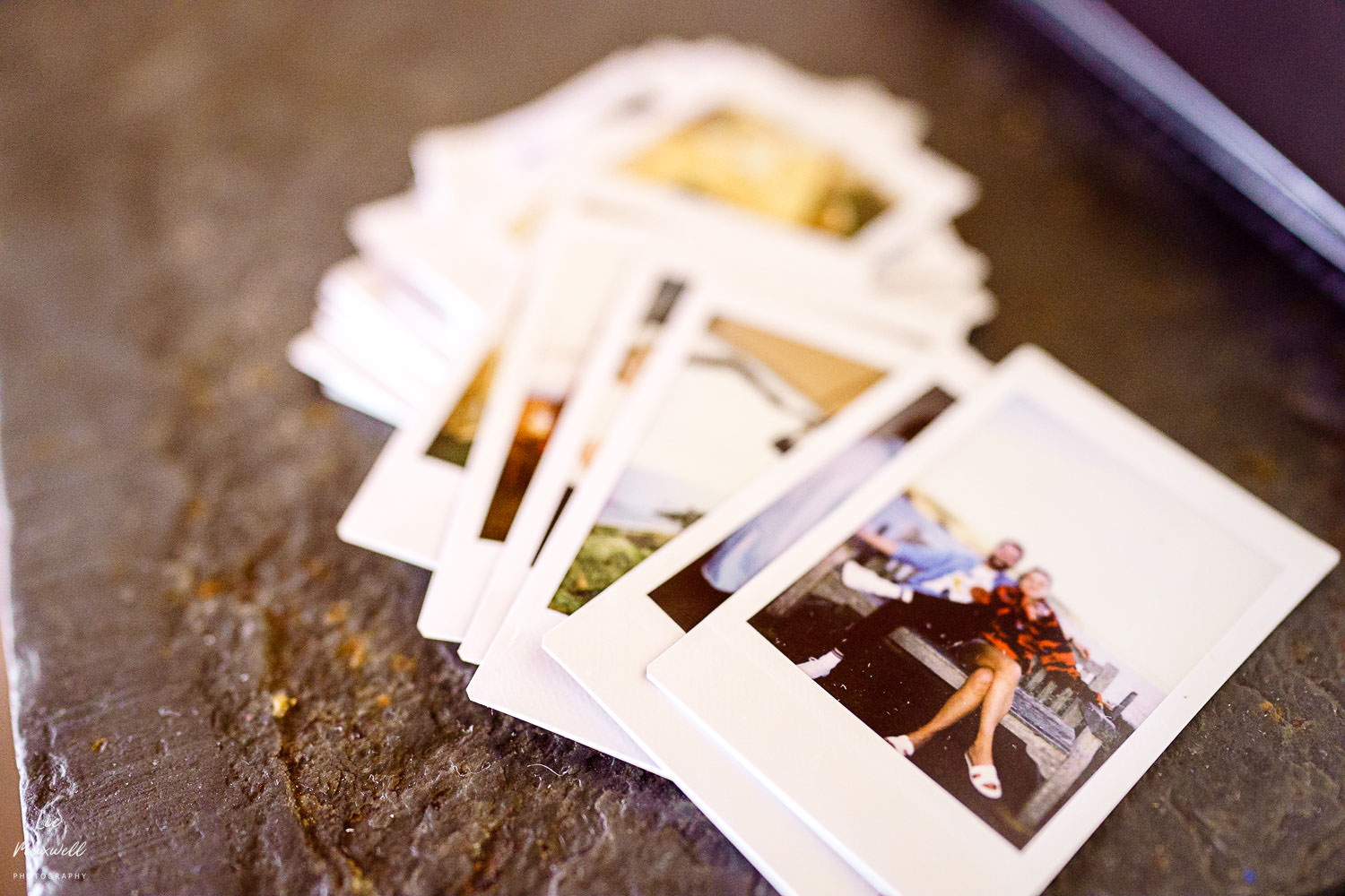 Photos of guest polaroids at Prussia Cove