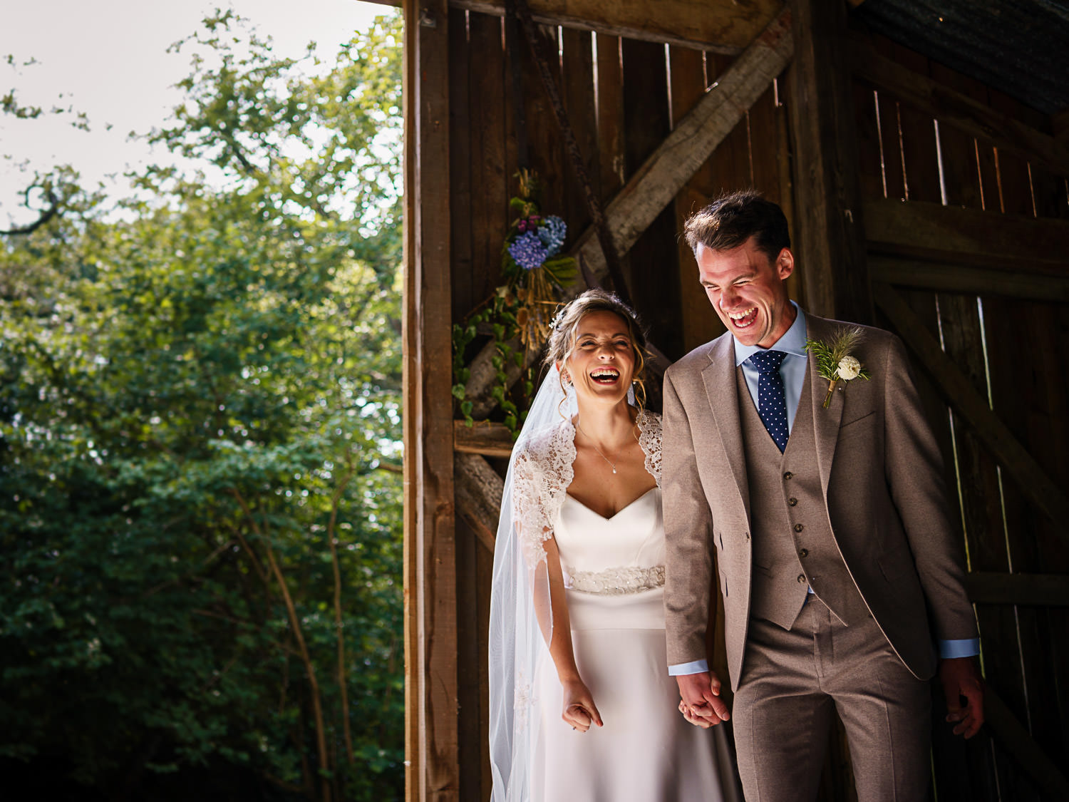 Devon wedding photographer at Nancarrow Farm