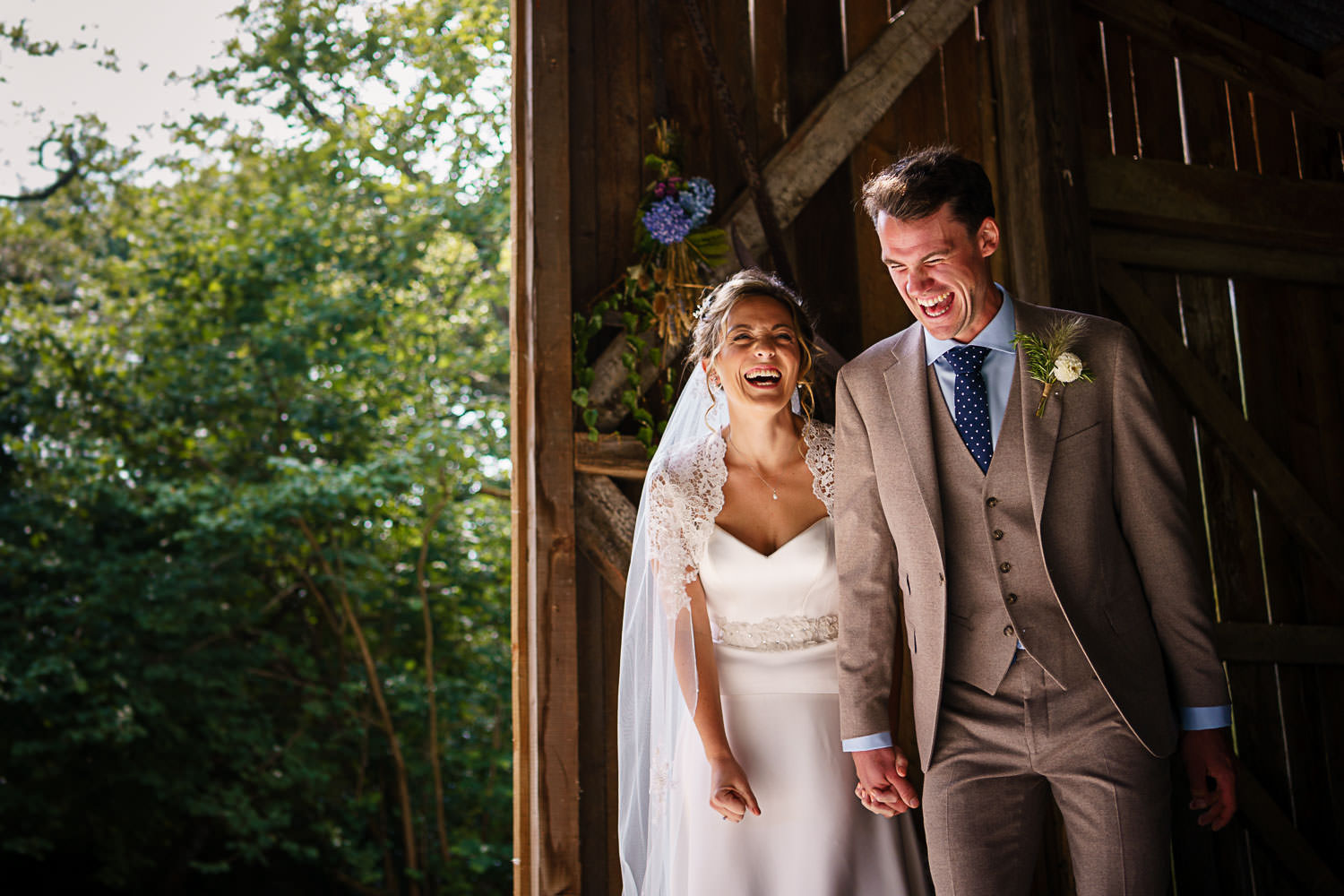Devon wedding photographer at Nancarrow Farm